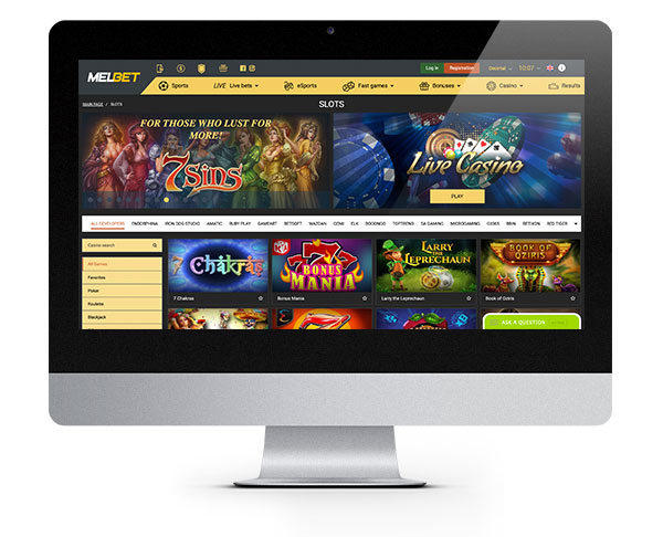 MELbet Casino Desktop