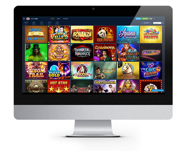WebbySlot Casino desktop games lobby