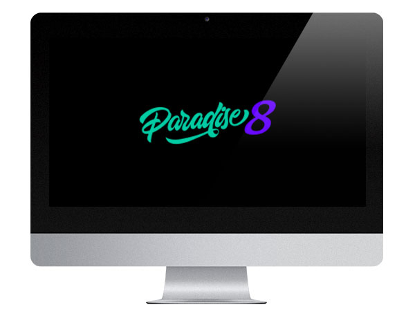 Paradise 8 Casino Logo on screen
