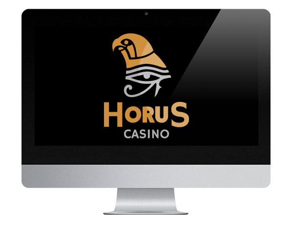 Horus Bitcoin Casino Logo on screen